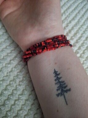 Me To We Rafiki Friendship Red Beaded Wrap Bracelet - Women Jewelry